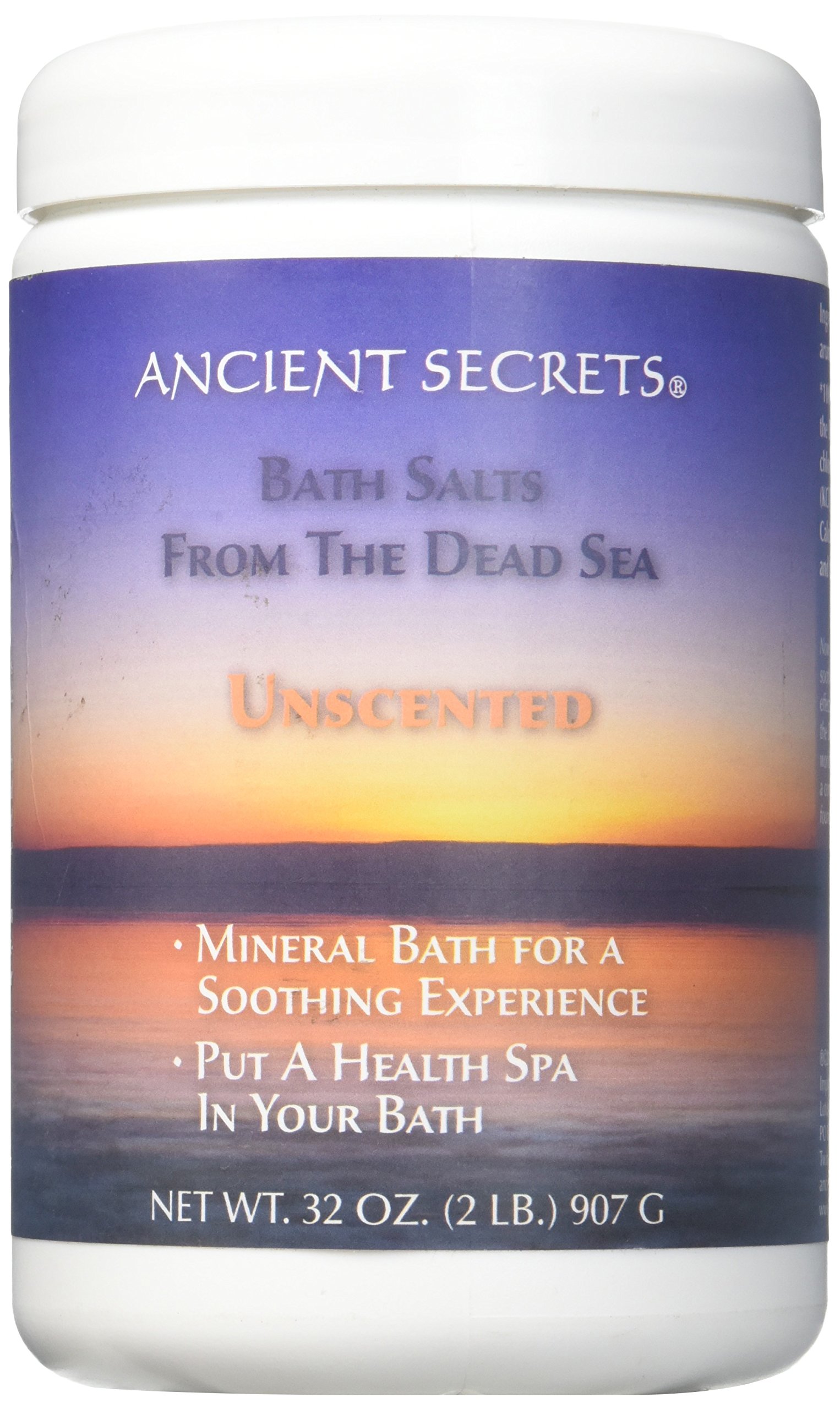 Amazon.com : Dead Sea Bath Salts Unscented Ancient Secrets 2 lbs